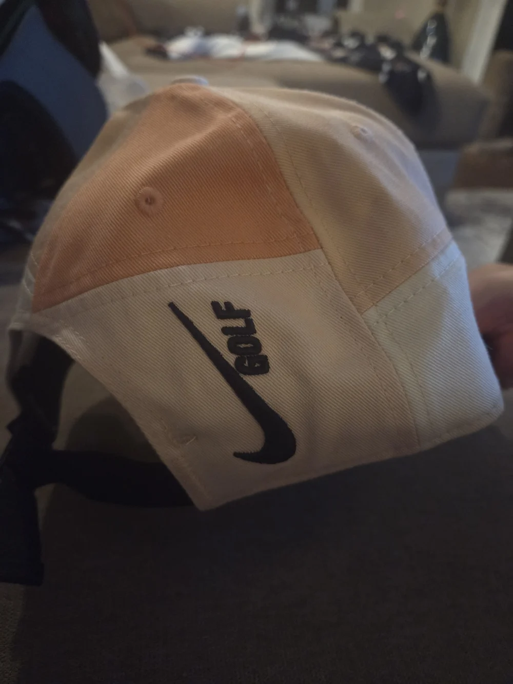 Nike Swoosh Patch Cap in Light Peach and Cream